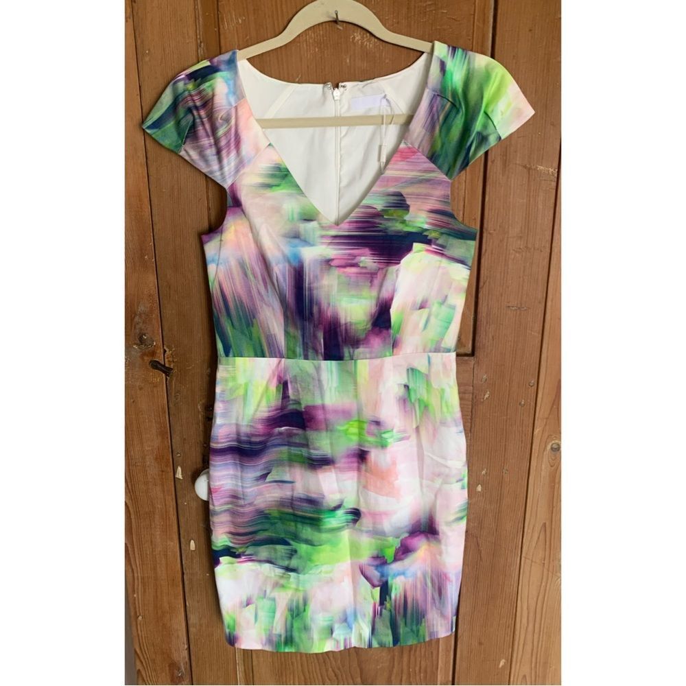 Talulah cap sleeve watercolor sheath dress NWT